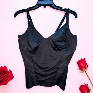* Playtex 42D long line bra Women's fitted Camisole lined not padded Y2K